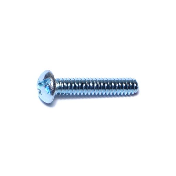 Midwest Fastener #10-24 x 1 in Combination Phillips/Slotted Round Machine Screw, Zinc Plated Steel, 100 PK 07673 - main